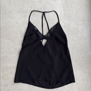 Missguided Deep V Tank With Lace Detail